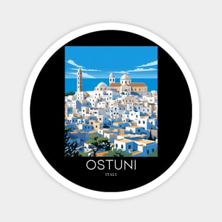 A Pop Art Travel Print of Ostuni - Italy Magnet